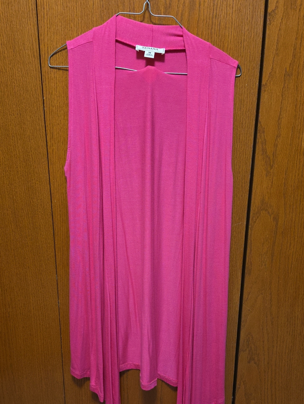 Zenana Hot Pink Tank Style Cardigan